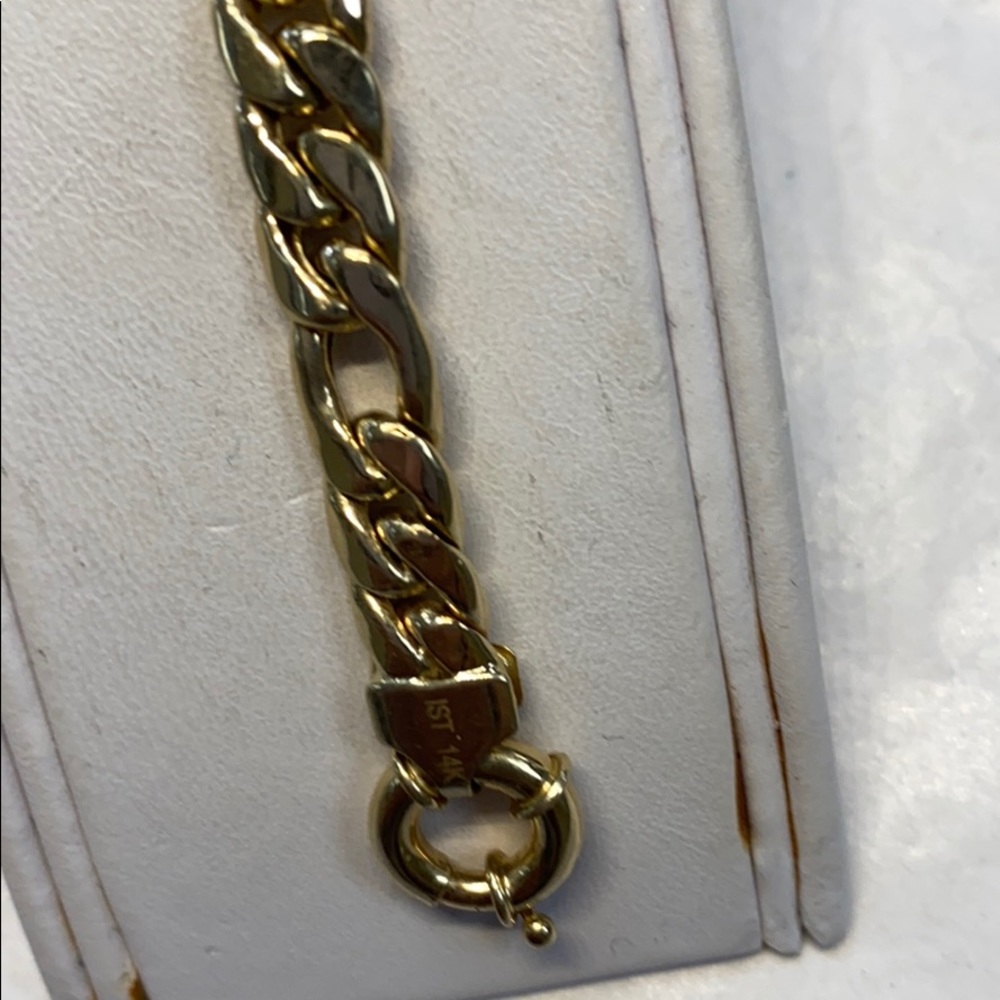 NEW 14K Gold Chain Bracelet - Picture 3 of 8